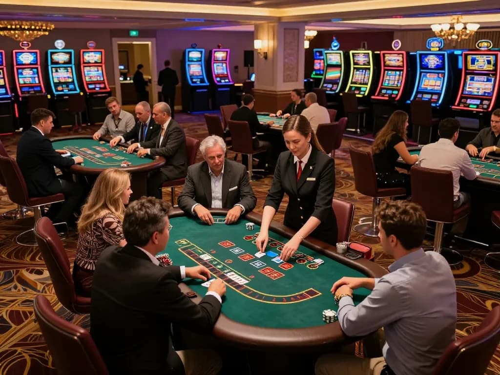 Players are engaged in an exciting game of blackjack at SC88 casino, highlighting the dynamic atmosphere.