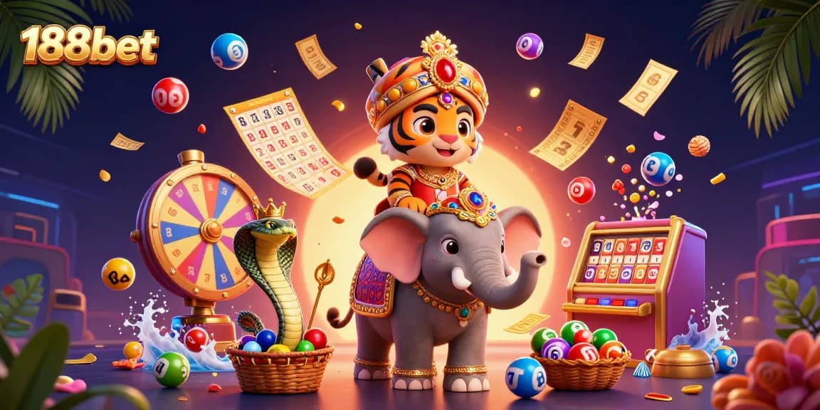 Experience excitement at 188bet with vibrant casino elements, lively characters, and dynamic gaming action.