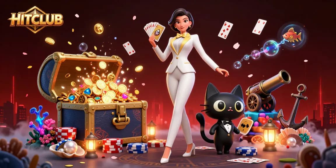 Experience HITCLUB's vibrant gaming atmosphere with glamorous characters, dynamic 3D visuals, and rich underwater treasures.