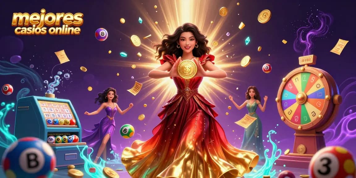 Experience mejores casinos online with vibrant graphics showcasing a stunning casino scene filled with excitement and winning opportunities.