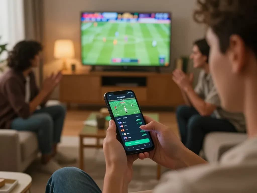 Engage with trang chủ FIVE88 through dynamic sports betting on a smartphone in a cozy setting