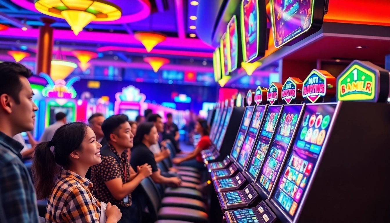 Mulai bermain qqmacan game dengan slot machines menarik dan suasana kasino yang meriah.