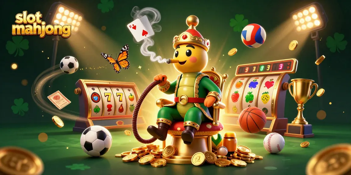 Experience the excitement at slot mahjong with this vibrant, dynamic 3D illustration showcasing thrilling gaming elements.