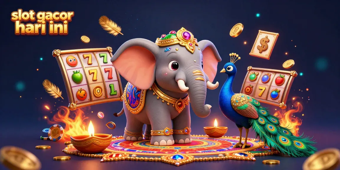 Experience thrilling wins with slot gacor hari ini in a vibrant 3D casino scene.