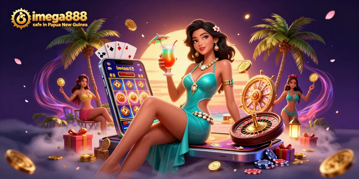 Experience mega888 safe gaming in Papua New Guinea with vibrant casino visuals and interactive elements.