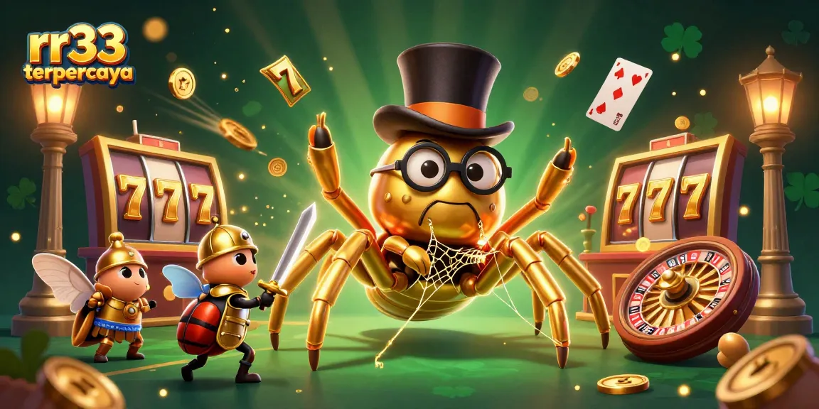 Experience the thrill of rr33 terpercaya with dynamic slot reels and vibrant casino elements lighting up the scene.