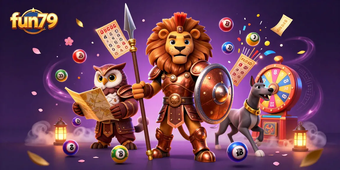 Experience excitement at fun79 with a dynamic 3D casino illustration featuring vibrant gaming elements and characters.