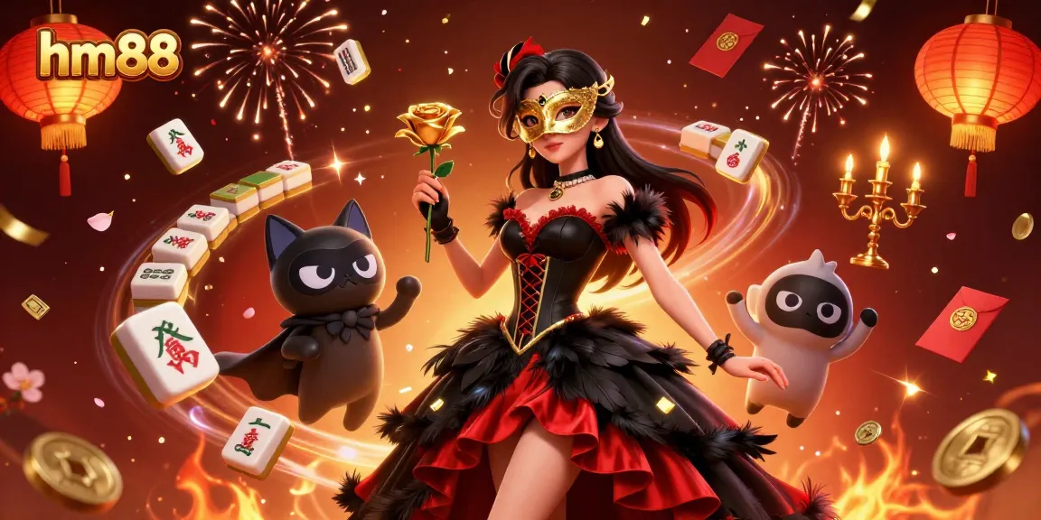 Experience adventure with hm88 as you celebrate wins in a vibrant casino scene filled with lucky symbols.