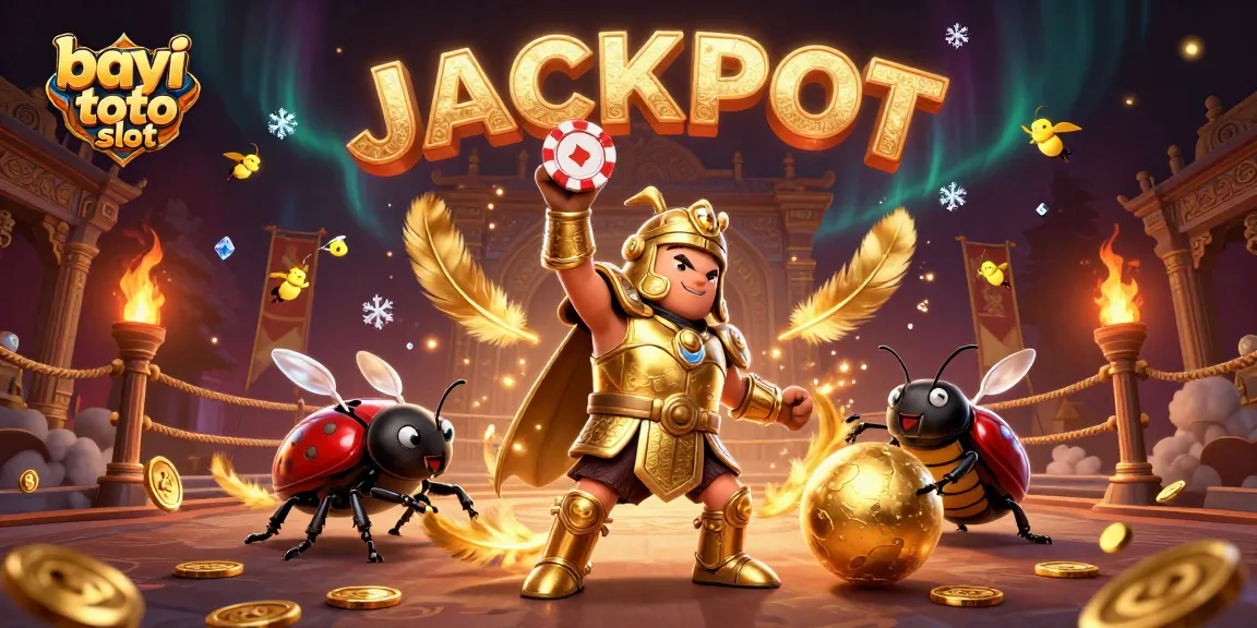 Experience the thrill of bayi toto slot with vibrant characters against a dynamic casino backdrop.