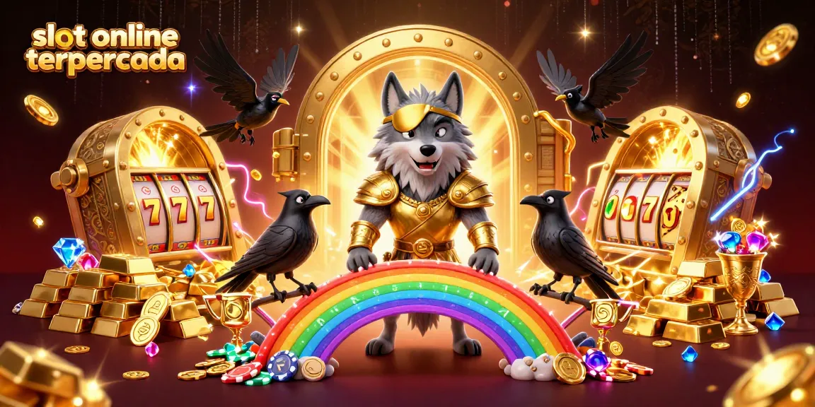 Spin the reels of slot online terpercaya in a vibrant Norse-inspired casino scene.