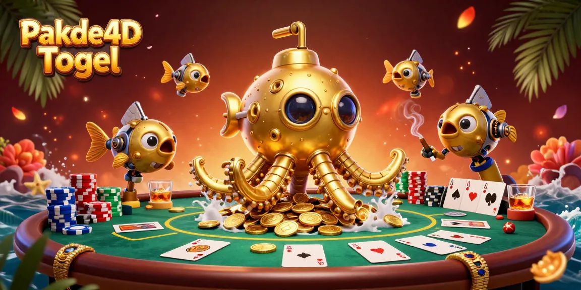 Experience the thrill of Pakde4D Togel with vibrant gameplay featuring mechanical fish and poker elements.