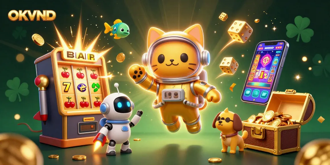 Experience thrilling slots action at OKVND, featuring vibrant jackpot elements and engaging gameplay.