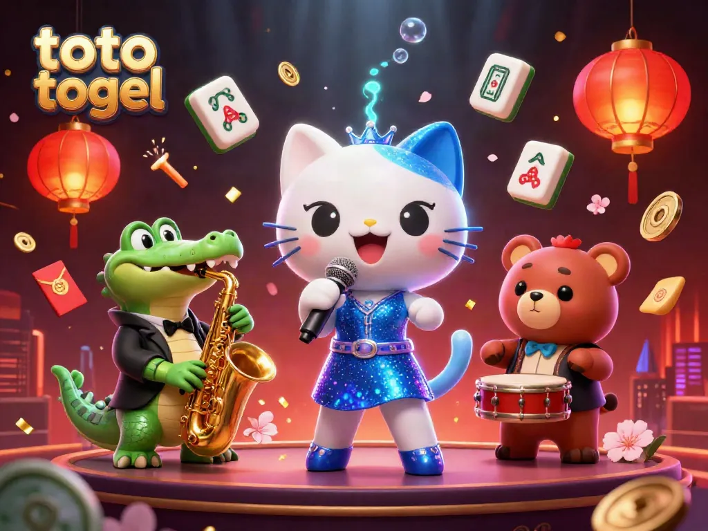 Experience thrilling toto togel action with lively characters in a vibrant casino scene.