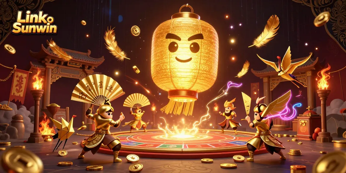 Experience thrilling action with Link Sunwin at this vibrant night market casino scene.