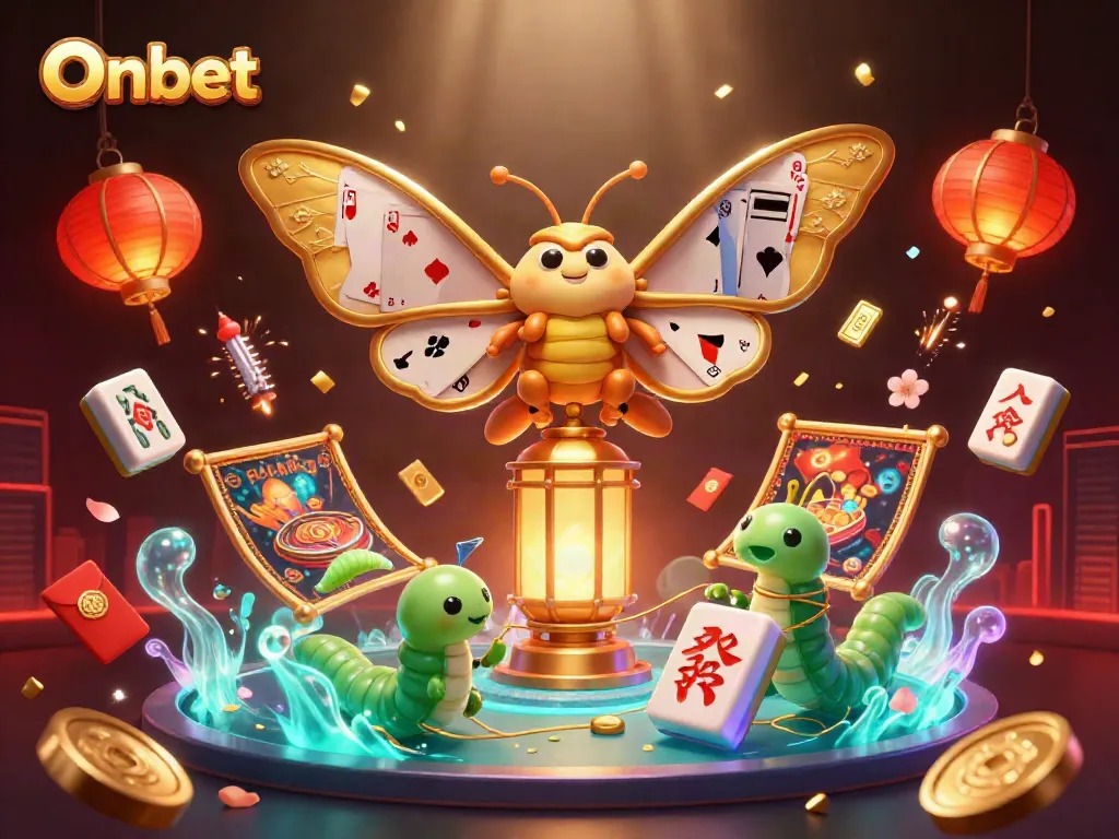 Enhance your gaming at Onbet with a vibrant 3D illustration showcasing splendid casino elements.