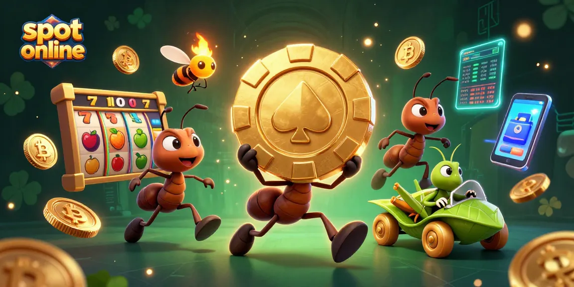 Menangkan slot online dengan simbol buah dan chip emas dalam ilustrasi cerah.