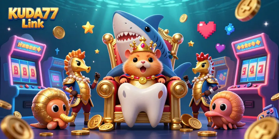 Permainan slot menarik di KUDA77 Link dengan raja hamster emas sebagai penguasa.