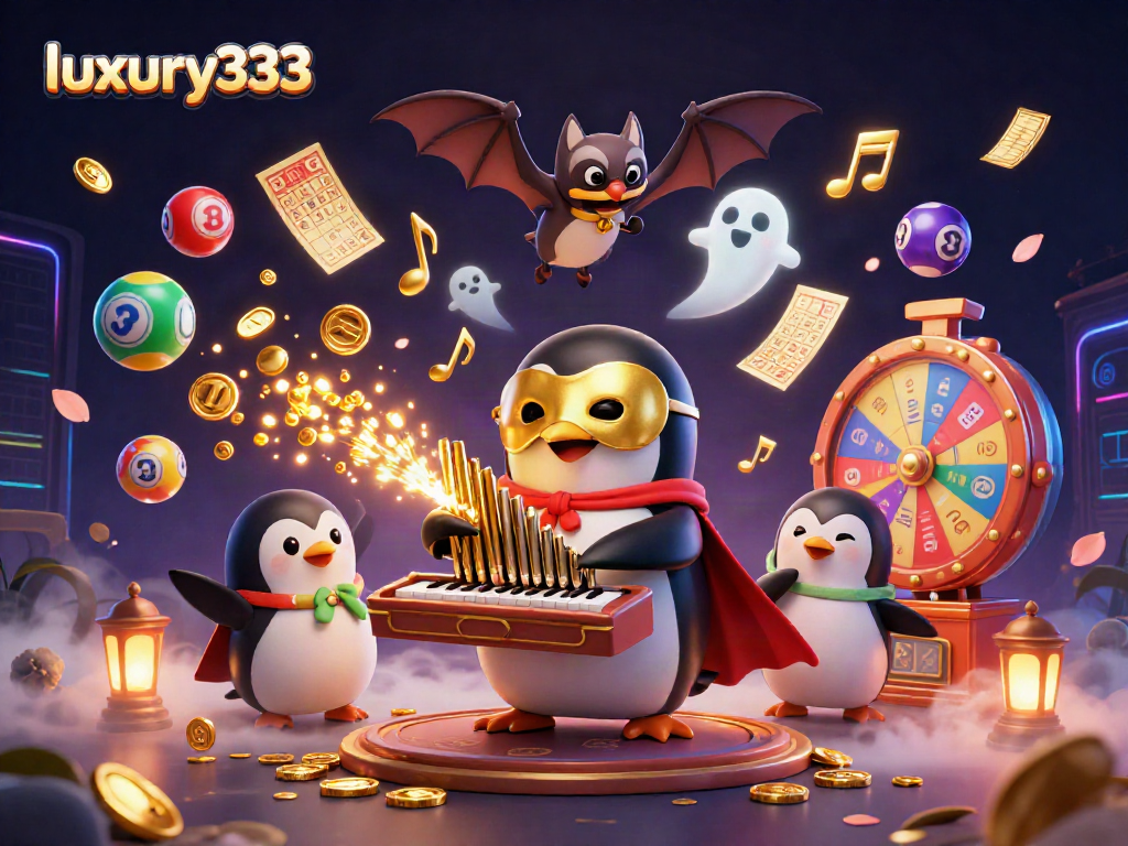 Permainan emocionan di luxury333, dengan penguin opera dan bat akrobat menambahkan keseruan kasino.