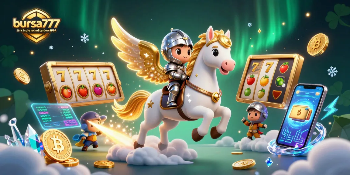 Experience the excitement of gaming at bursa777 link login resmi terbaru 2026 with colorful slot symbols and crypto coins.