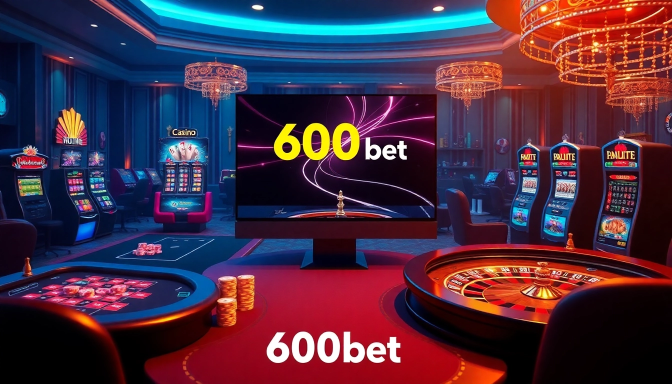 Immerse in the excitement of online gambling with 600bet's vibrant casino interface.