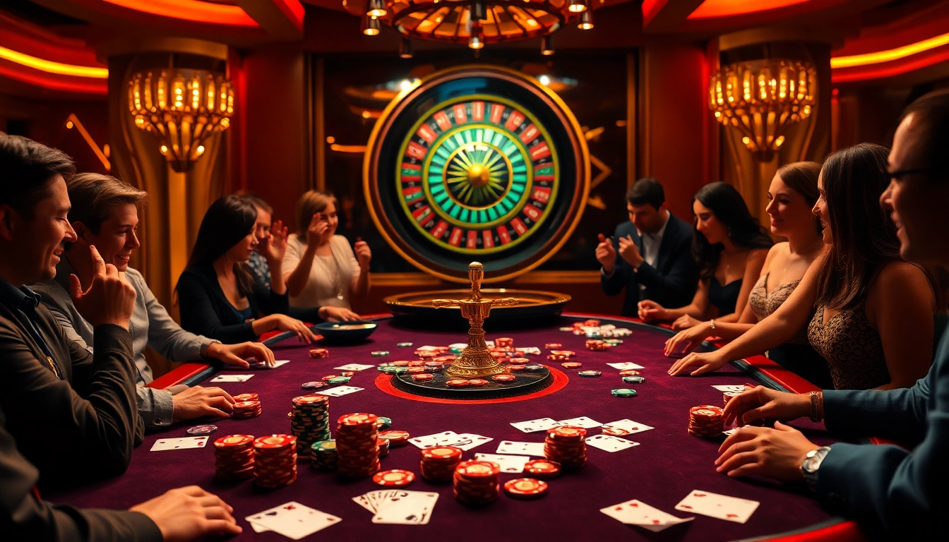 Engage with the thrilling atmosphere of go88 com at a luxurious poker table featuring vibrant chips and cards.
