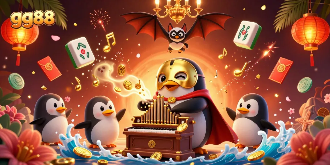 Experience the enchanting world of gg88 with a vibrant casino scene filled with characters and golden treasures.
