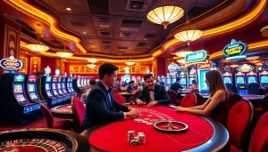 Experience the thrill of winning at nhà cái jun88's high-stakes blackjack game in a luxurious casino setting.