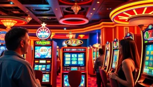 Players enjoying engaging slot games at a casino showcasing the Slots8 Link.