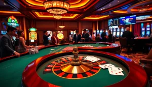 Experience the thrill of the 789f best casino environment with players at a roulette table.