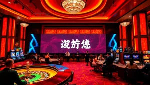 Engage in thrilling moments with 주소모음 at a luxurious casino featuring poker tables and dynamic slot machines.