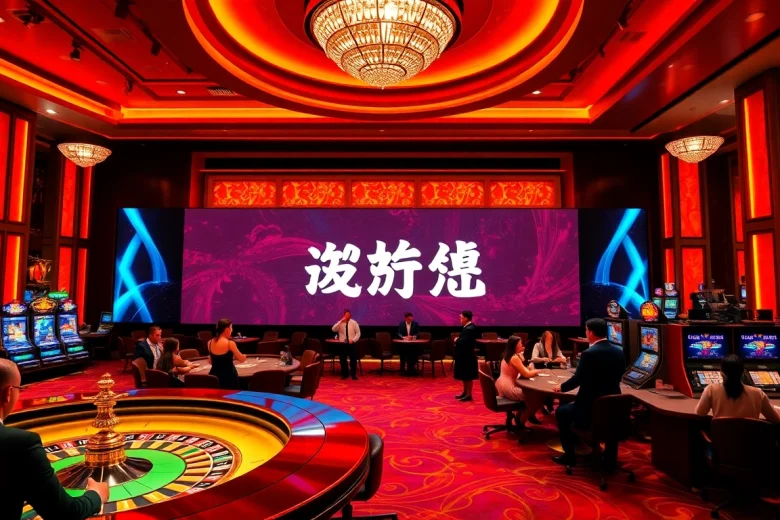 Engage in thrilling moments with 주소모음 at a luxurious casino featuring poker tables and dynamic slot machines.