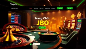 Engaging online gambling interface illustrating trang chủ jbo with vibrant casino elements.