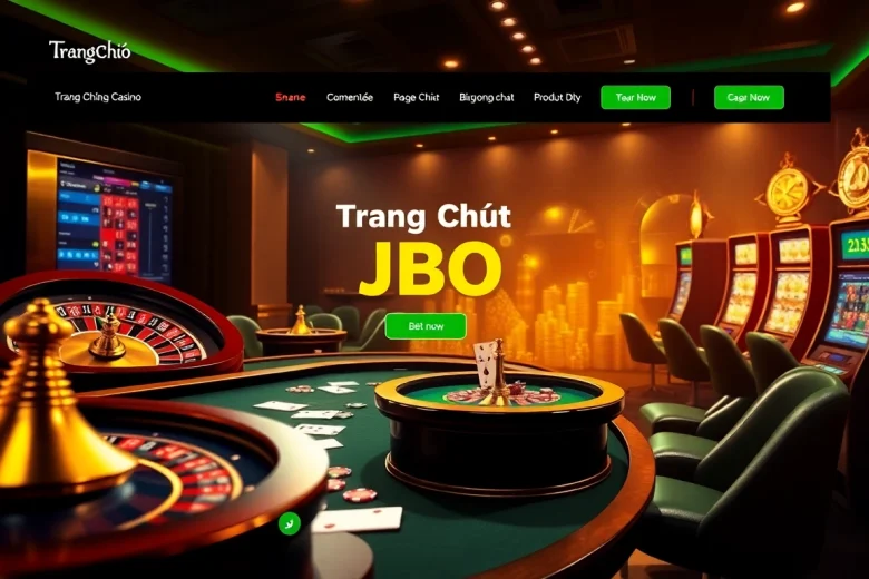 Engaging online gambling interface illustrating trang chủ jbo with vibrant casino elements.