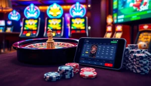 Experience the excitement of mg188 with elegant casino visuals and vibrant gaming elements.