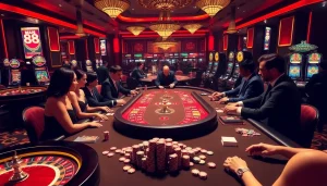 Experience the high stakes at Man 88's vibrant casino, featuring stunning card games and exciting roulette action.