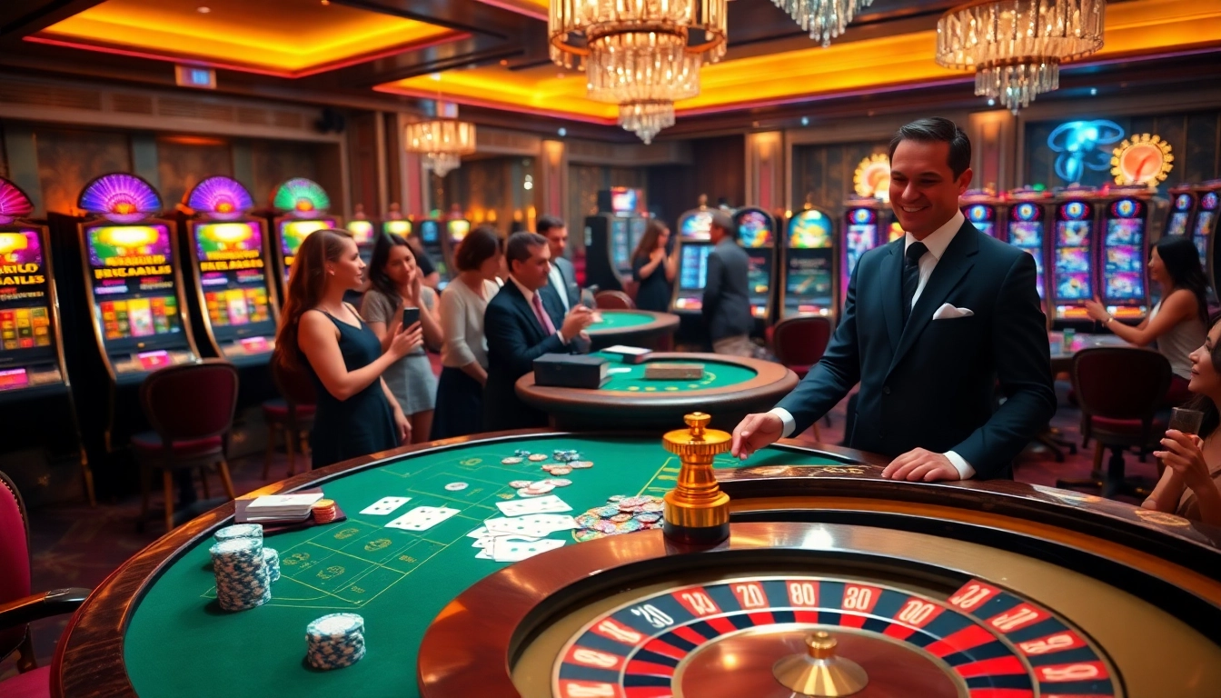 Engage in thrilling MK8 gaming with poker chips and vibrant slot machines set in a luxurious casino environment.