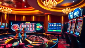 Experience thrilling gambling with 789win featuring poker chips and a roulette wheel.