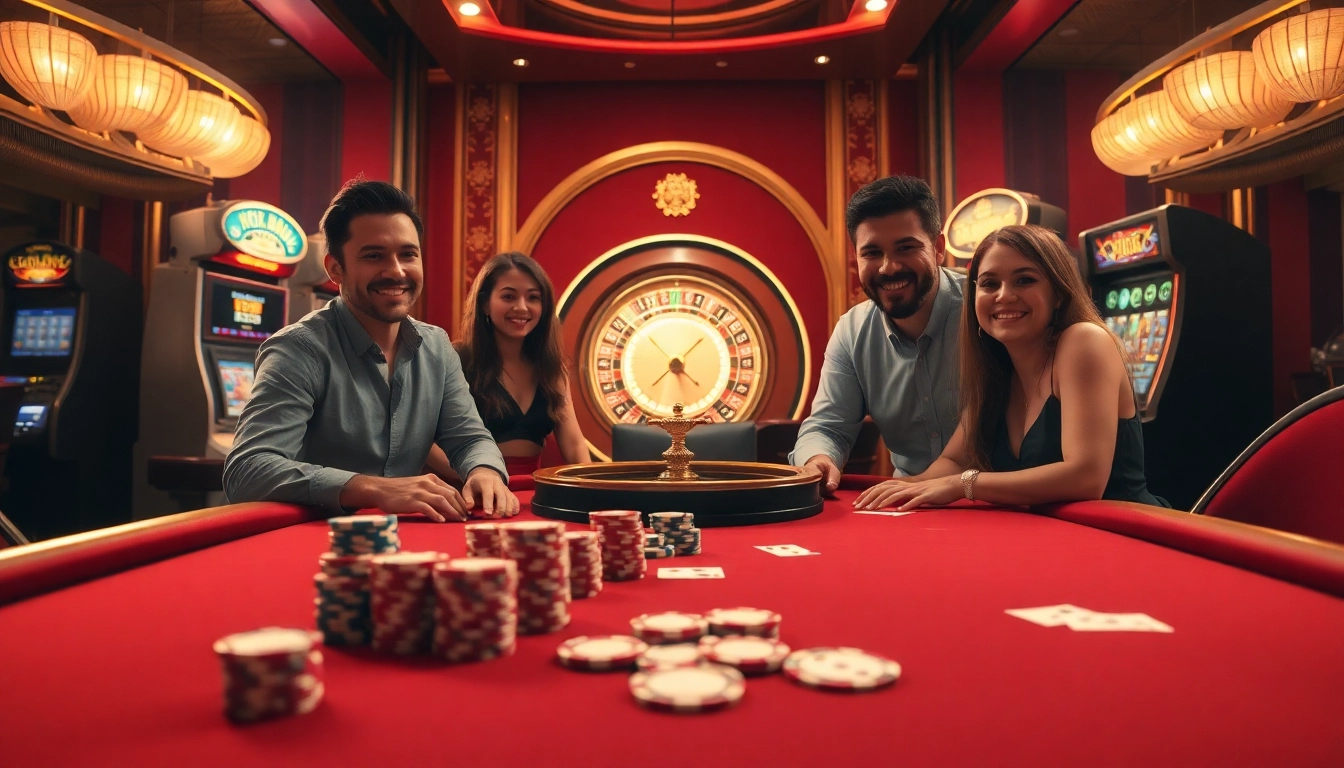 Experience thrilling gameplay at a luxurious casino featuring 88xx poker tables and roulette.