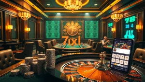 Poker players enjoying a thrilling game in a luxurious environment, showcasing the 7xl סוכן app for enhanced gameplay.