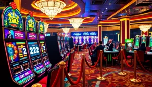 Experience thrilling gameplay at 222bd casino with vibrant slot machines and elegant tables.