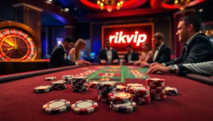 Experience thrilling gameplay at Rikvip with exciting poker and roulette action.