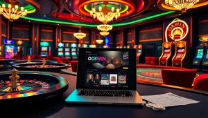 Experience the thrilling world of gambling at https://okwin.blog/ with vibrant online casino graphics.