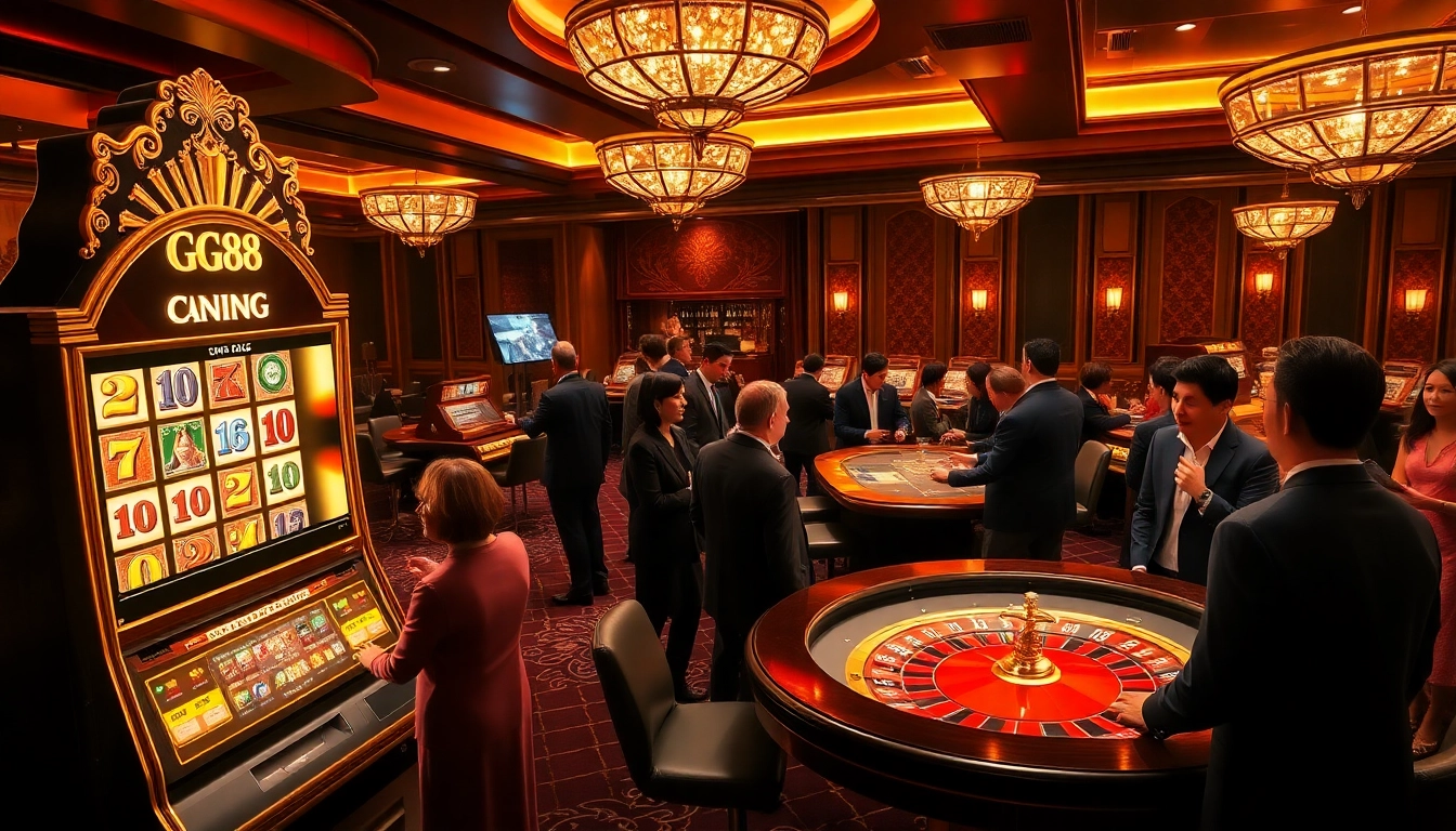 Enjoy the thrilling GG88 experience at a vibrant casino with modern tables and exciting games.