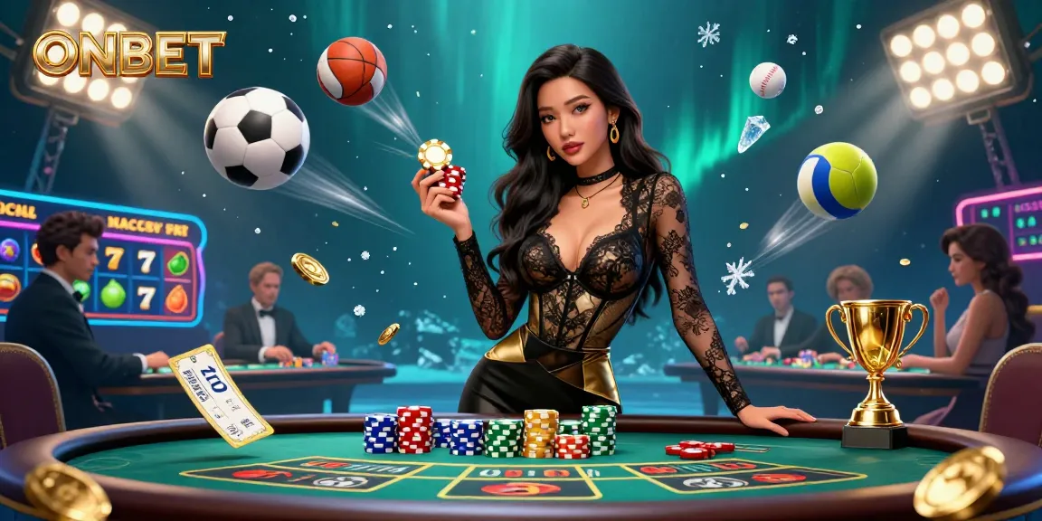 Experience high-stakes excitement at ONBET with glamorous casino atmosphere and dynamic gaming elements.