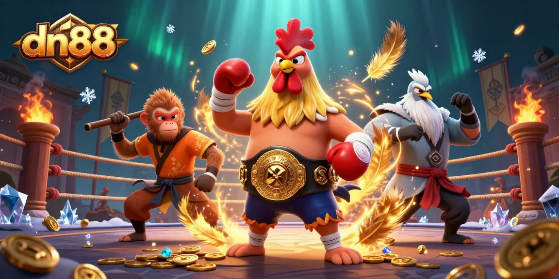 Engage in thrilling games at dn88, featuring vibrant characters in an immersive casino setting.