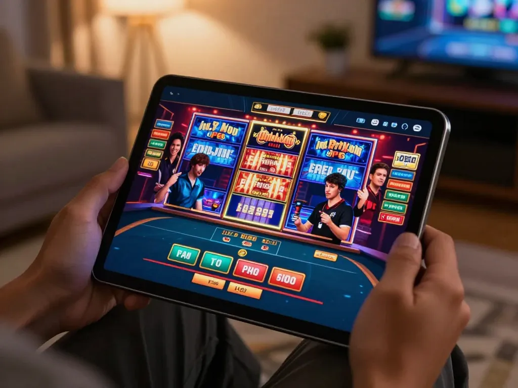 Players enjoying online casinos not on gamstop in a cozy home environment with vibrant gaming interfaces