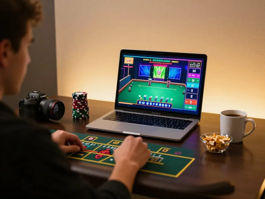 Engaging online blackjack gameplay at kk55, showcasing a player placing bets and enjoying the experience.