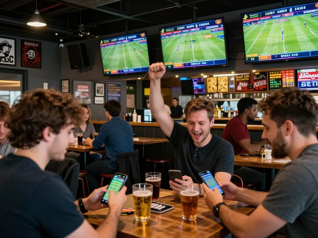 Place bets with excitement at Fun88 amidst a lively sports betting environment.