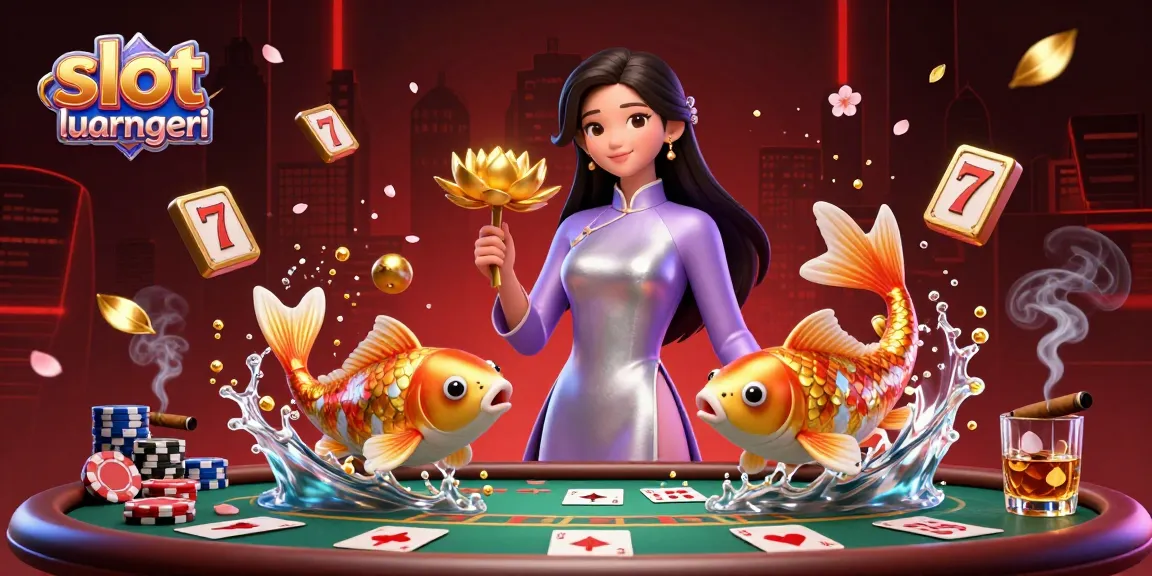 Experience the excitement of slot luar negeri with vibrant reels and jackpots in this captivating 3D illustration.