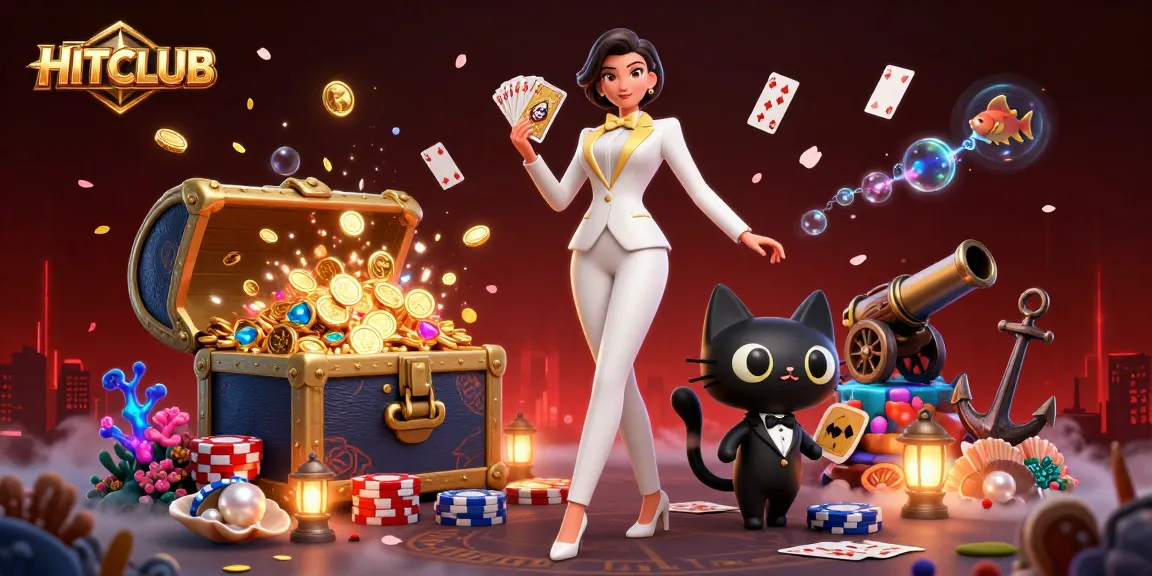 Experience HITCLUB's vibrant gaming atmosphere with glamorous characters, dynamic 3D visuals, and rich underwater treasures.